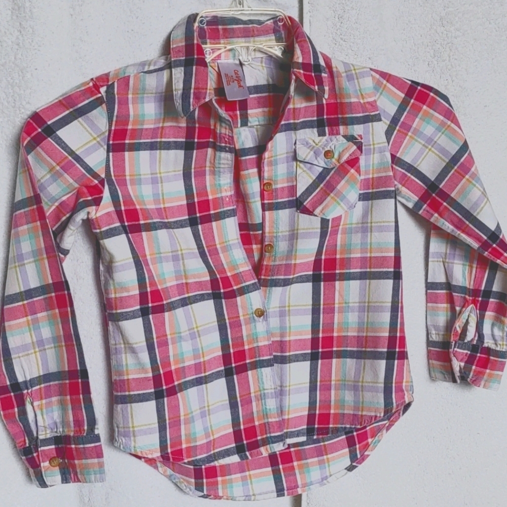 Cat&Jack Girls Long Sleeve Button Up Top